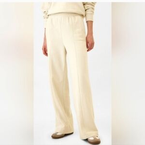 GAP Light Tan Wide Leg Fleece Lined Pull-on Pants XXL Athleisure NWT Soft Comfy